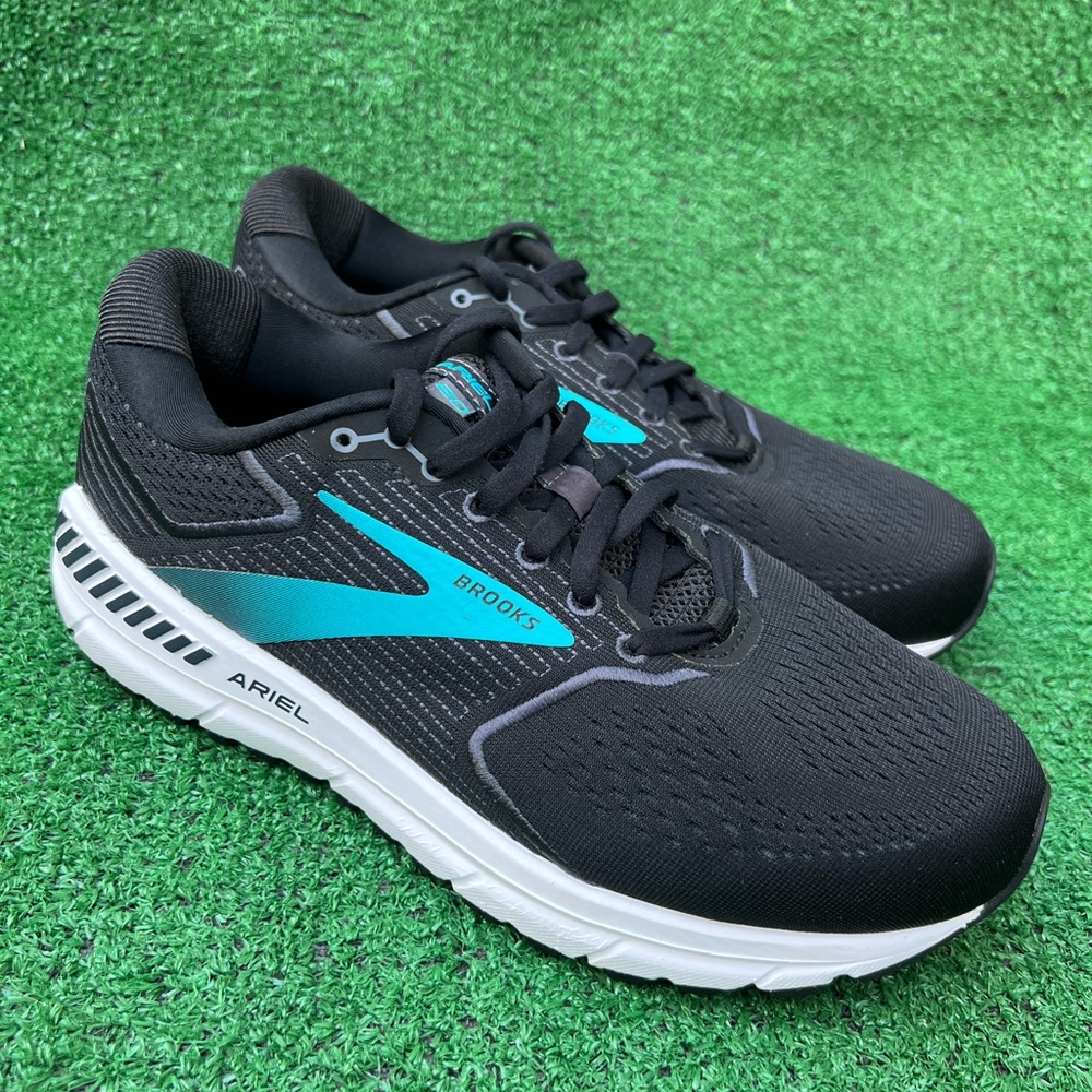 Brooks Ariel 20 Running Shoes Women Sz 9.5 2E Extra Wide Black Blue 1203152E064